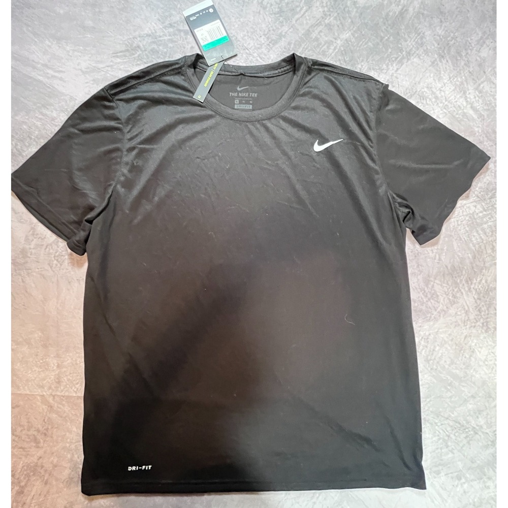 Nike Dri-FIT Legend 2.0 T-Shirt Mens XL Black Swoosh Logo Athletic Gym Workout